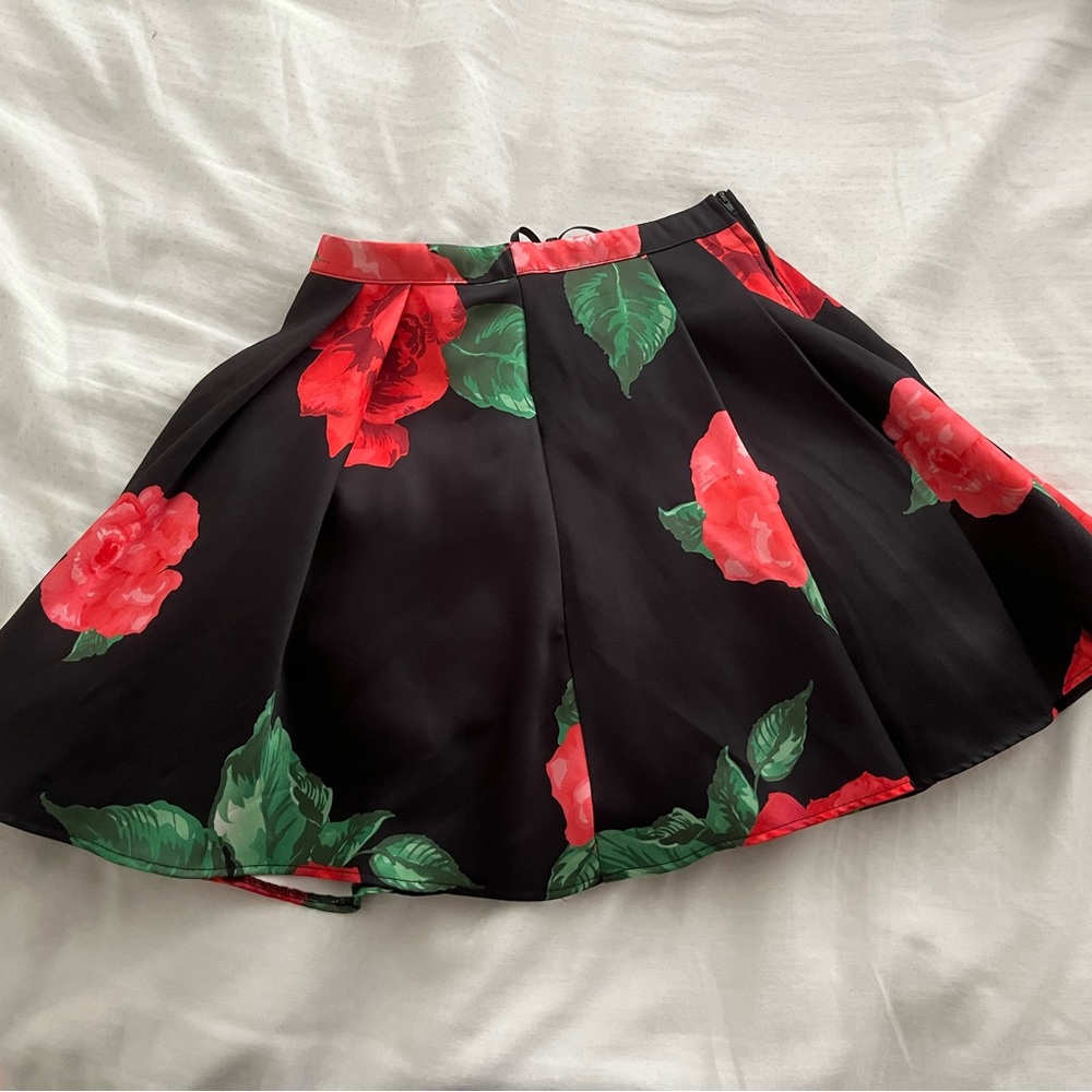 small floral rose skirt